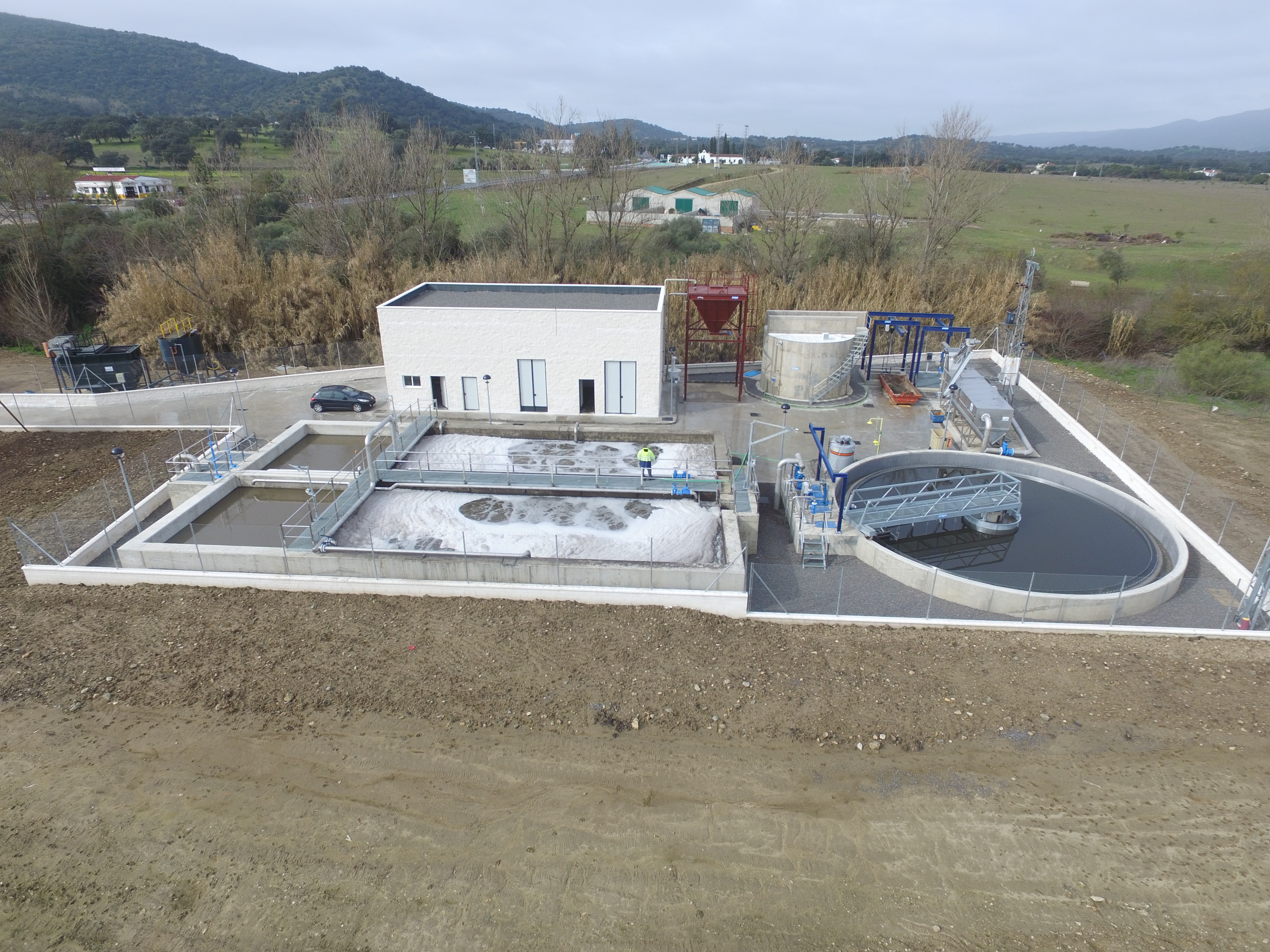 Asistencia Técnica a la Dirección de las Obras de construcción de la agrupación de vertidos y EDAR de Aroche